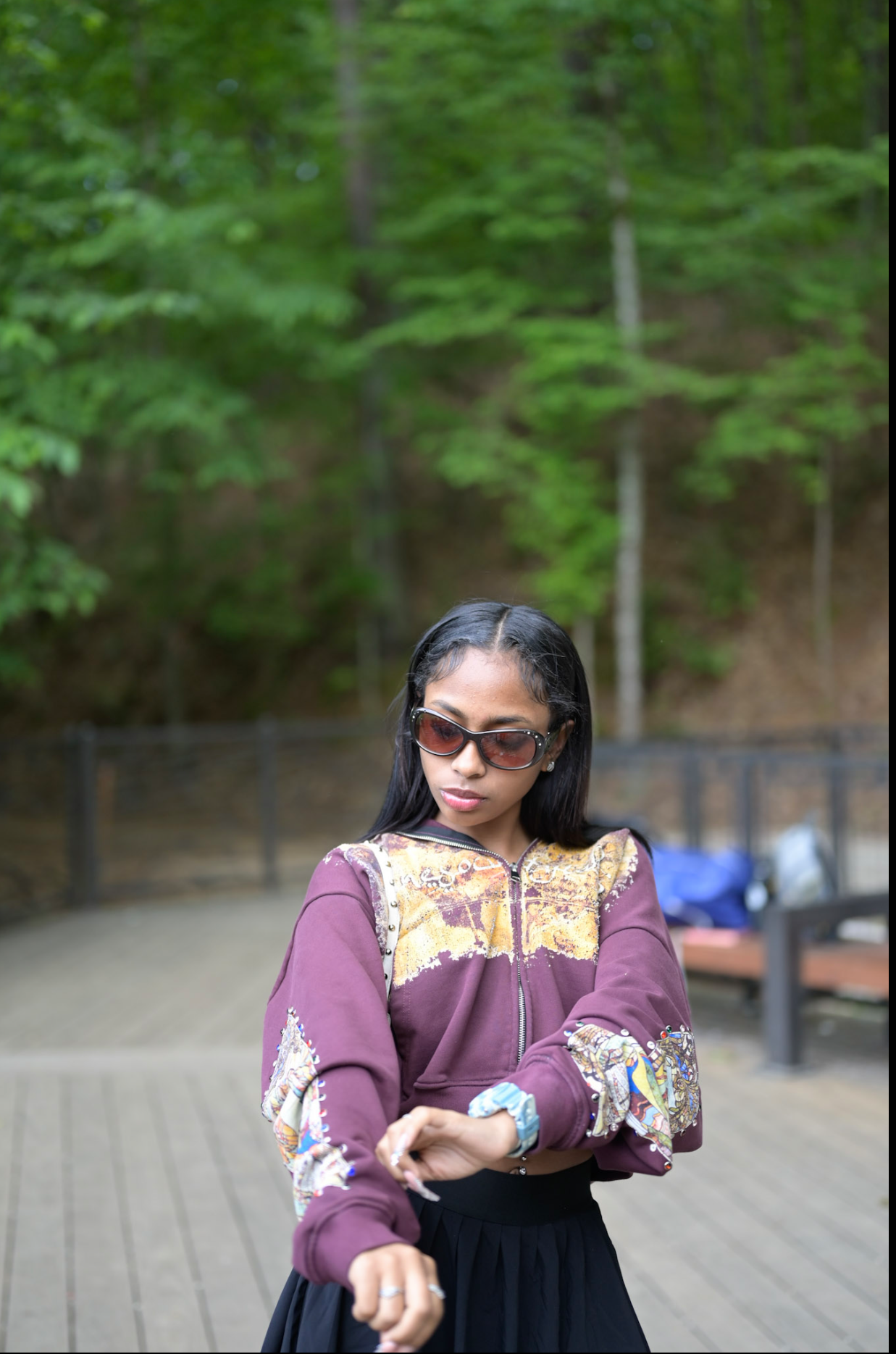 ‘ Maroon’ AGTG GEMSTONE HOODIE